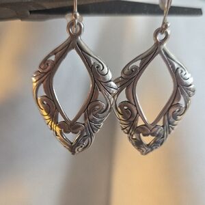Vintage Sterling Filigree Dangle Earrings